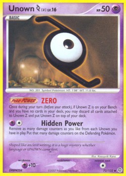 Carte Pokémon: Unown [Z]