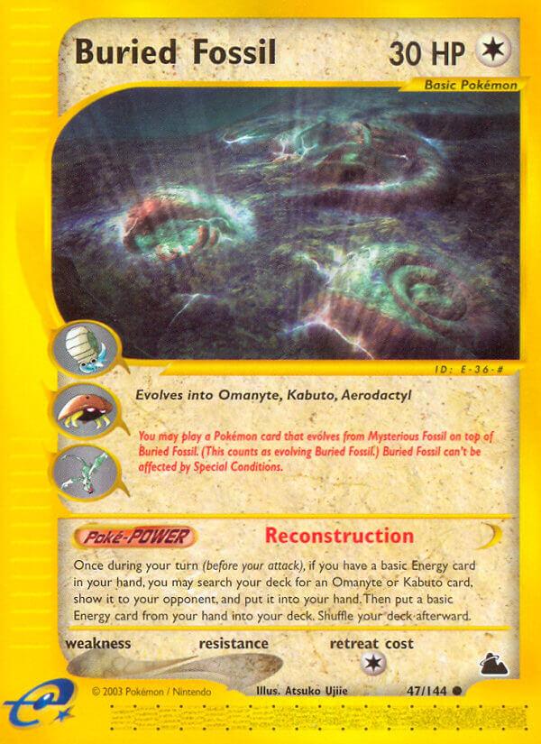Carte Pokémon: Buried Fossil [Fossile enterré]
