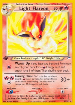Carte Pokémon: Light Flareon