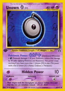 Carte Pokémon: Unown [D]