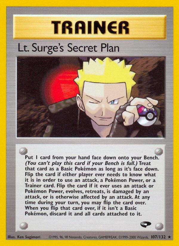 Carte Pokémon: Lt. Surge's Secret Plan [Plan Secret de Major Bob]