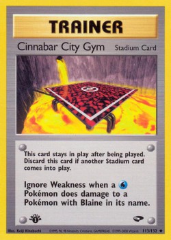 Carte Pokémon: Cinnabar City Gym