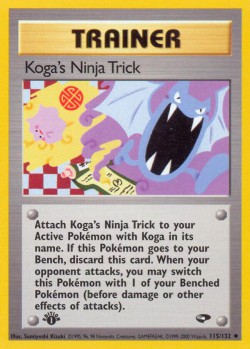 Carte Pokémon: Koga's Ninja Trick