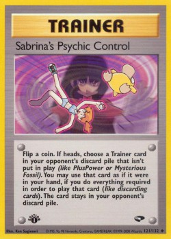 Carte Pokémon: Sabrina's Psychic Control