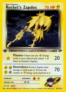 Carte Pokémon: Rocket's Zapdos