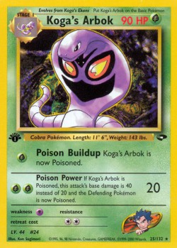 Carte Pokémon: Koga's Arbok