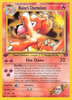 Carte Pokémon: Blaine's Charmeleon