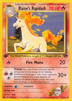 Carte Pokémon: Blaine's Rapidash