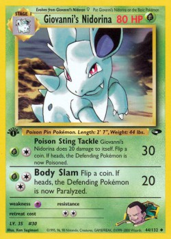 Carte Pokémon: Giovanni's Nidorina