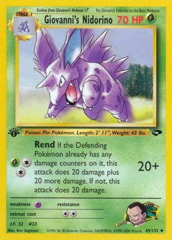 Carte Pokémon: Giovanni's Nidorino