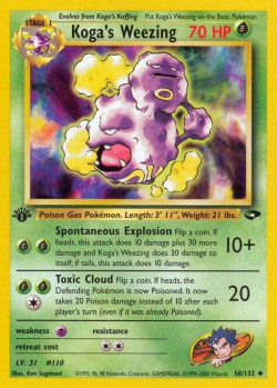 Carte Pokémon: Koga's Weezing