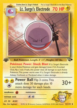 Carte Pokémon: Lt. Surge's Electrode