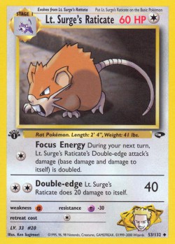 Carte Pokémon: Lt. Surge's Raticate