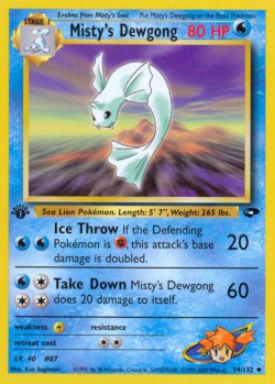 Carte Pokémon: Misty's Dewgong