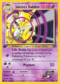 Carte Pokémon: Sabrina's Kadabra