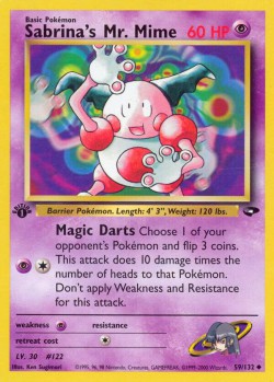 Carte Pokémon: Sabrina's Mr. Mime