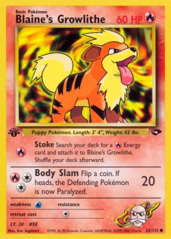 Carte Pokémon: Blaine's Growlithe
