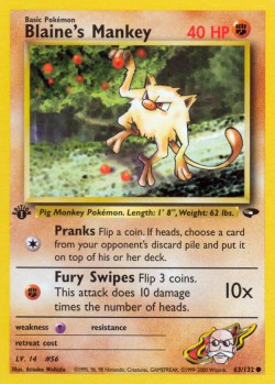 Carte Pokémon: Blaine's Mankey