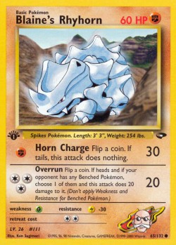 Carte Pokémon: Blaine's Rhyhorn