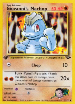 Carte Pokémon: Giovanni's Machop