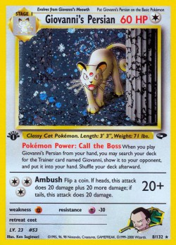 Carte Pokémon: Giovanni's Persian