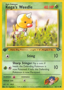 Carte Pokémon: Koga's Weedle