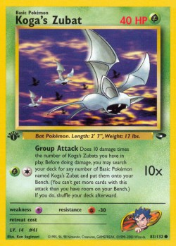 Carte Pokémon: Koga's Zubat