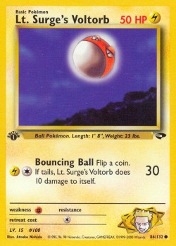 Carte Pokémon: Lt. Surge's Voltorb