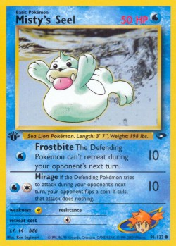 Carte Pokémon: Misty's Seel