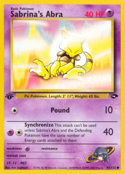 Carte Pokémon: Sabrina's Abra