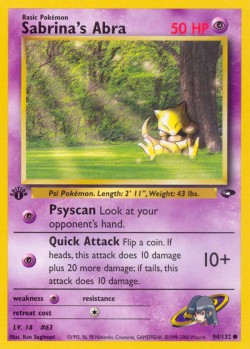 Carte Pokémon: Sabrina's Abra