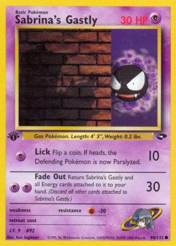 Carte Pokémon: Sabrina's Gastly