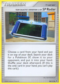 Carte Pokémon:  Team Galactic's Invention G-109 SP Radar