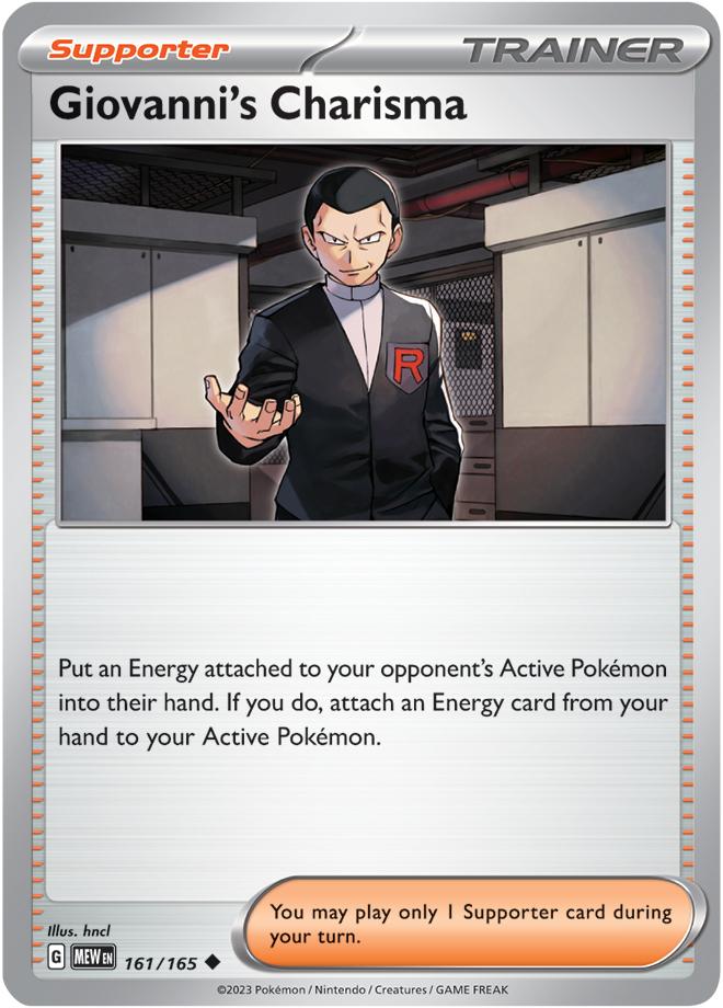 Carte Pokémon: Giovanni's Charisma [Charisme de Giovanni]