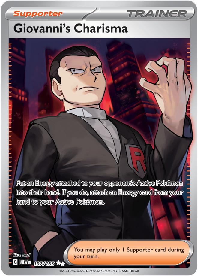 Carte Pokémon: Giovanni's Charisma [Charisme de Giovanni]