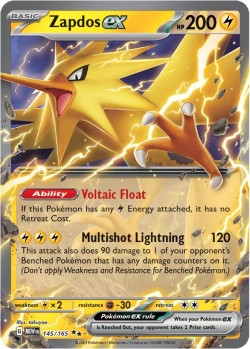 Carte Pokémon: Zapdos ex