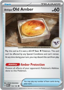 Carte Pokémon: Antique Old Amber