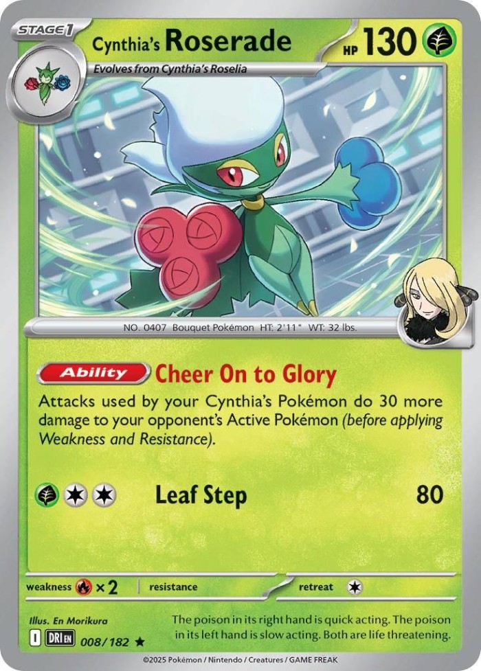 Carte Pokémon: Cynthia's Roserade [Roserade de Cynthia]