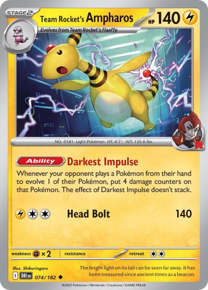 Carte Pokémon: Team Rocket's Ampharos [Pharamp de la Team Rocket]