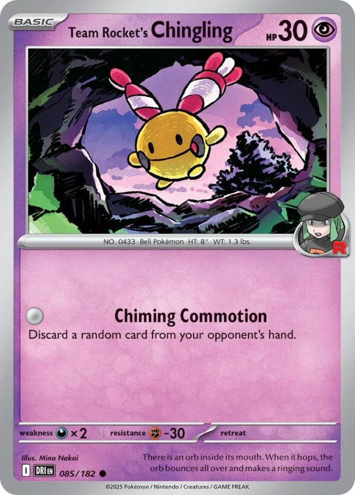 Carte Pokémon: Team Rocket's Chingling [Korillon de la Team Rocket]