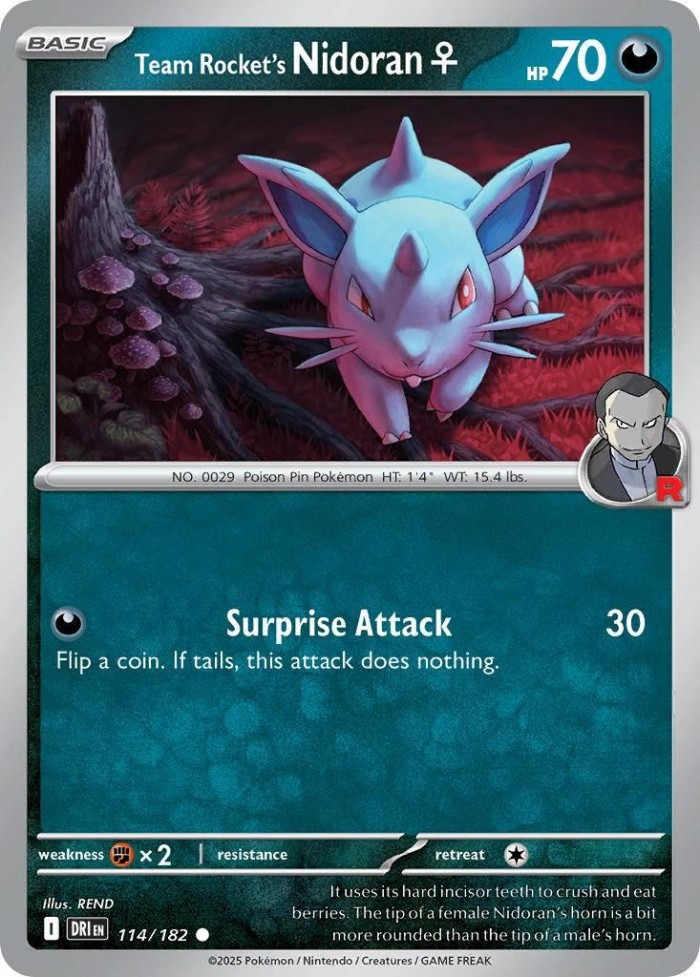 Carte Pokémon: Team Rocket's Nidoran♀ [Nidoran♀ de la Team Rocket]