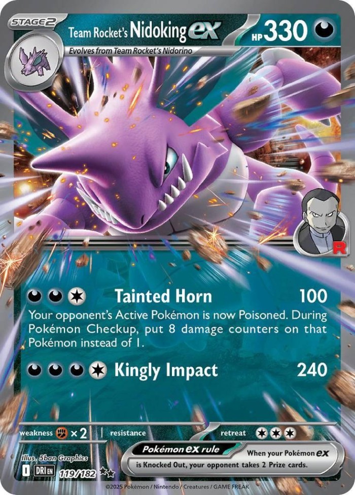 Carte Pokémon: Team Rocket's Nidoking ex [Nidoking ex de la Team Rocket]