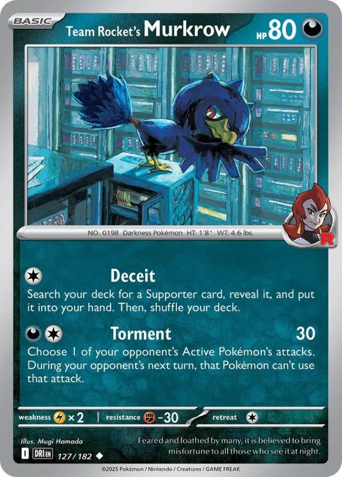 Carte Pokémon: Team Rocket's Murkrow [Cornèbre de la Team Rocket]