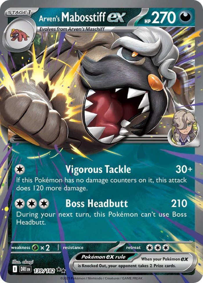Carte Pokémon: Arven's Mabosstiff ex [Dogrino ex de Pepper]