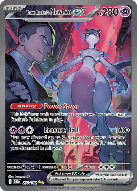 Carte Pokémon: Team Rocket's Mewtwo ex [Mewtwo ex de la Team Rocket]