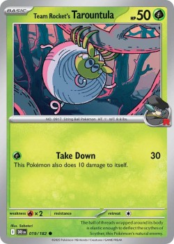Carte Pokémon: Team Rocket's Tarountula
