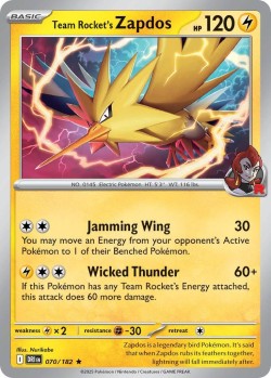 Carte Pokémon: Team Rocket's Zapdos