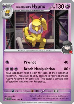 Carte Pokémon: Team Rocket's Hypno