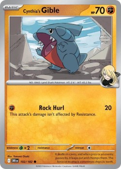 Carte Pokémon: Cynthia's Gible