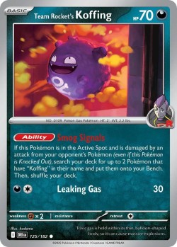 Carte Pokémon: Team Rocket's Koffing